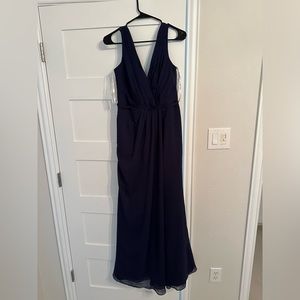 David’s Bridal Navy Bridesmaid Dress